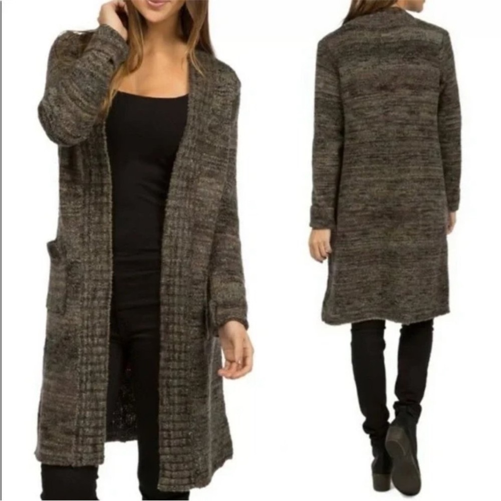 PRANA Sabina Duster Sweater Long Line Open Cardigan Cabincore Size Small